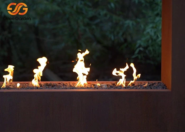 Corten steel fireplace Corten steel fireplace