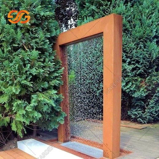 Corten Steel Pond Wall Waterfall