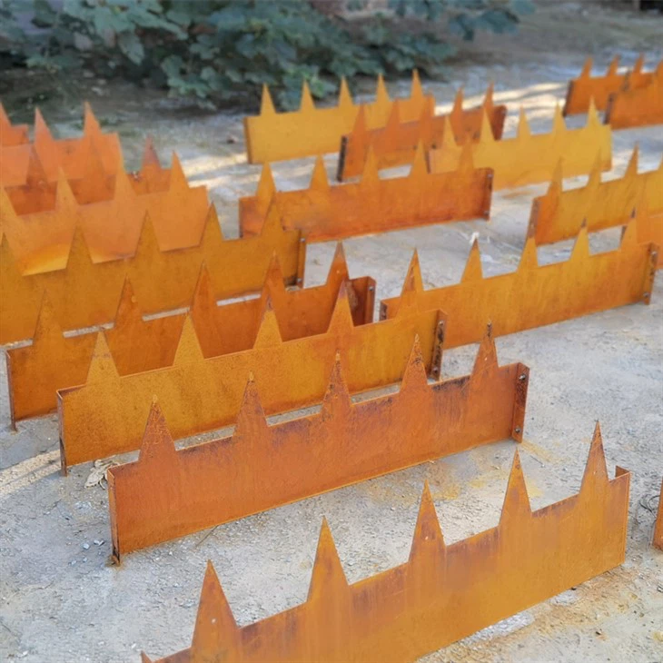 Zewnętrzne proste obramowanie ze stali Corten ze stali Corten do dekoracji ogrodu