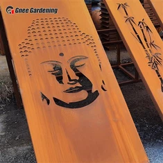 Corten Stalowe Zardzewiałe Ozdoby Krajobraz Ogrodowy Metalowy Ekran