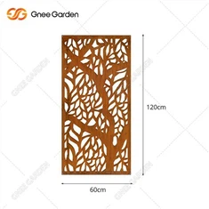 Parawan ogrodowy ze stali Corten