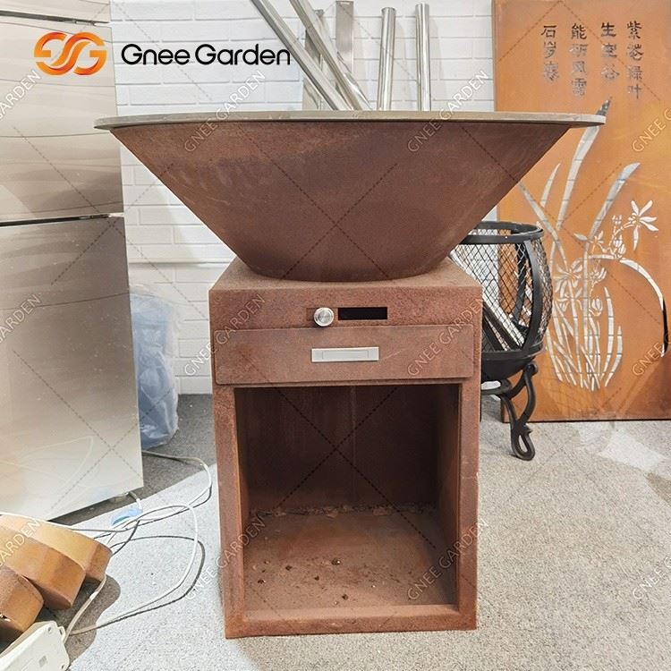 corten steel barbecue