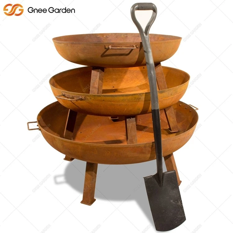 Weathering Steel Fire Bowl With Foot Weathering Steel Fire Bowl With Foot