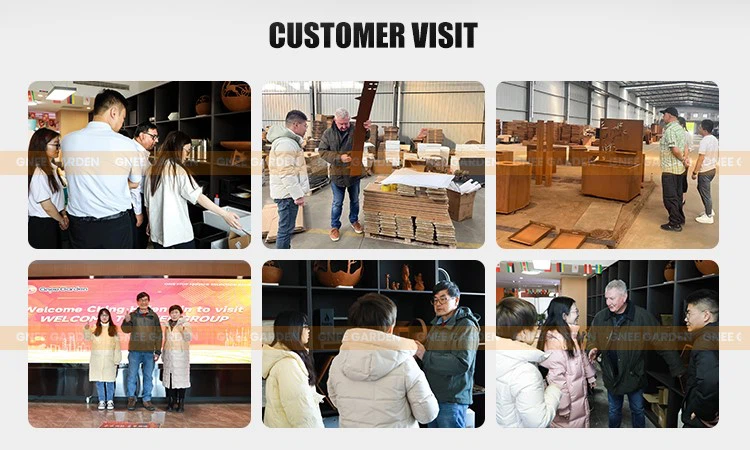 Corten steel round metal fire pit Corten steel round metal fire pit