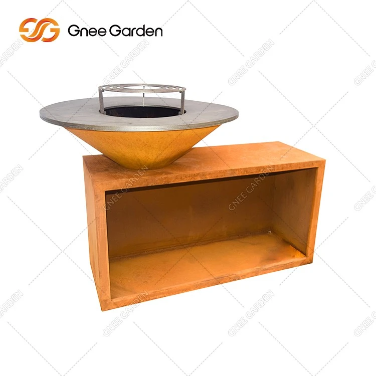 Large Weathering Steel Grill BBQ Large Weathering Steel Grill BBQ